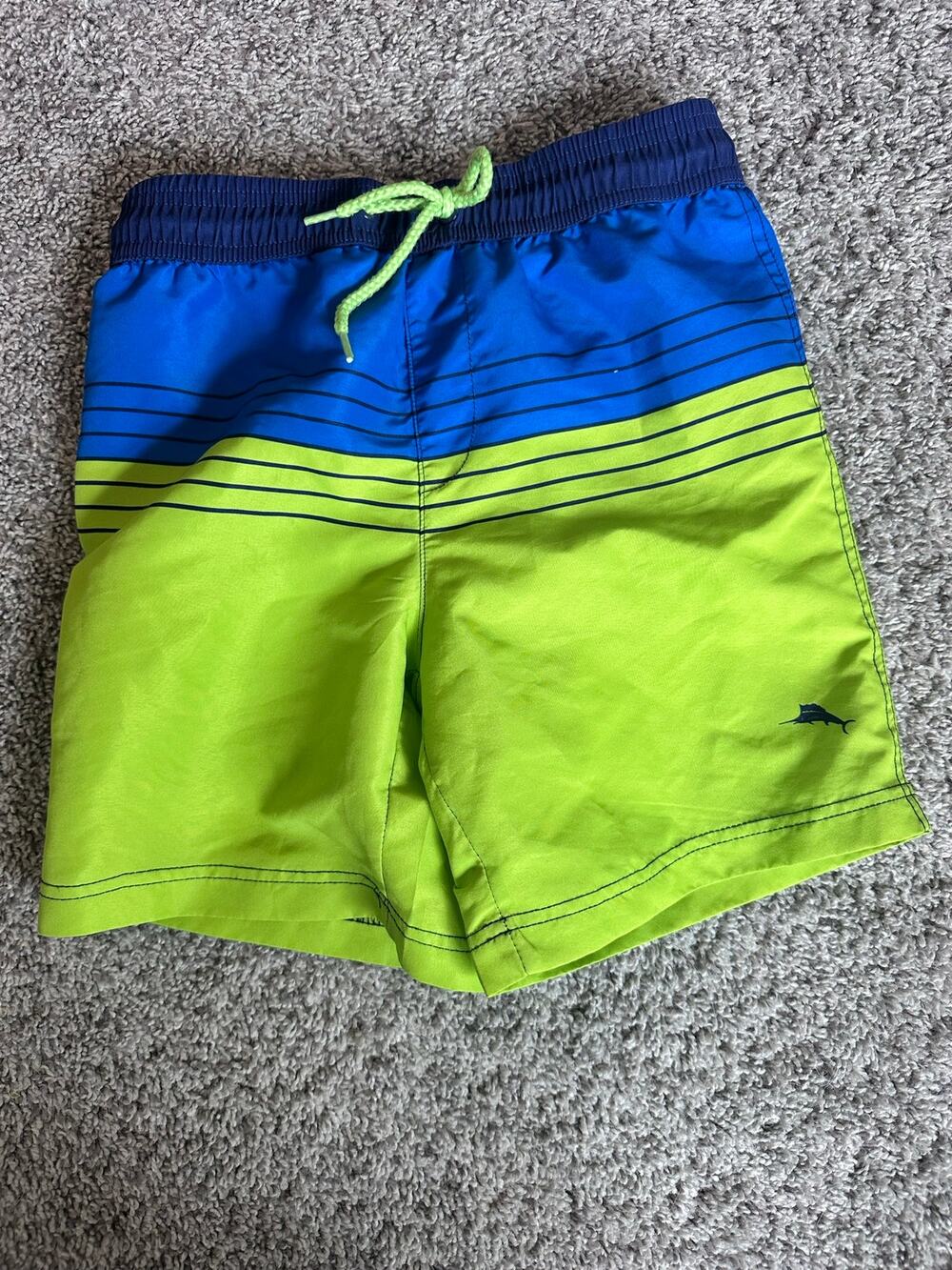 Tommy Bahama Boys Size 7/8 Colorblock Swim Trunks Board Shorts